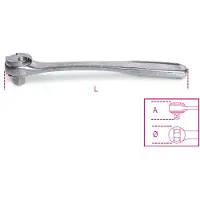 Beta 920/55INOX 1/2" omschakelbare ratel | 72 tands | vervaardigd uit roestvast staal - 009203882 009203882