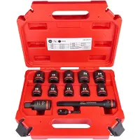 Milwaukee doppenset shockwave 1/2 kort 10-24, 13-delig