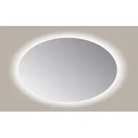 Sanicare Spiegel Ovaal Q-Mirrors 70x100 cm PP Geslepen LED Warm White Met Sensor