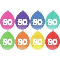 Haza Ballonnen - 80 jaar - leeftijd verjaardag - 48 stuks - 29 cm
