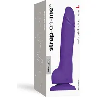 Strap-On-Me - Soft Realistic - Dildo Met Zuignap - Paars - Maat L