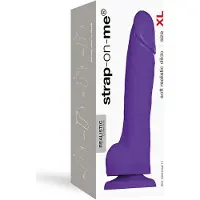 Strap-On-Me - Soft Realistic - Dildo Met Zuignap - Paars - Maat XL