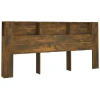 vidaXL Hoofdbordkast 220x18,5x104,5 cm gerookt eikenkleurig