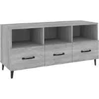 vidaXL Tv-meubel 102x35x50 cm bewerkt hout grijs sonoma eikenkleurig