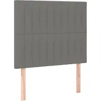 vidaXL Hoofdbord donkergrijs 80x5x118/128 cm Stof