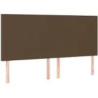 vidaXL Hoofdbord donkerbruin 180x5x118/128 cm stof
