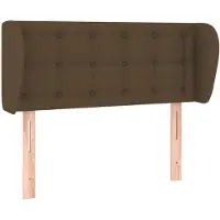vidaXL Hoofdbord met randen 103x23x78/88 cm stof donkerbruin