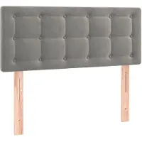 vidaXL Hoofdbord 90x5x78/88 cm fluweel lichtgrijs