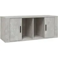 vidaXL Tv-meubel 100x35x40 cm bewerkt hout betongrijs