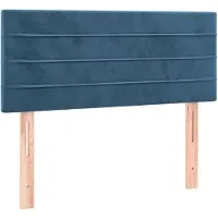 vidaXL Hoofdbord 80x5x78/88 cm fluweel donkerblauw