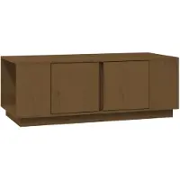 vidaXL Salontafel 110x50x40 cm massief grenenhout honingbruin