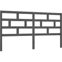 vidaXL Hoofdbord 186x4x100 cm massief grenenhout grijs