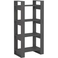 vidaXL Boekenkast/kamerscherm 60x35x125 cm massief hout grijs