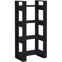 vidaXL Boekenkast/kamerscherm 60x35x125 cm massief hout zwart