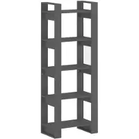 vidaXL Boekenkast/kamerscherm 60x35x160 cm massief hout grijs