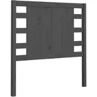 vidaXL Hoofdbord 96x4x100 cm massief grenenhout grijs