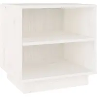 vidaXL Nachtkastje 40x34x40 cm massief grenenhout wit