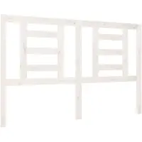 vidaXL Hoofdbord 146x4x100 cm massief grenenhout wit