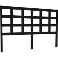 vidaXL Hoofdbord 145,5x4x100 cm massief grenenhout zwart