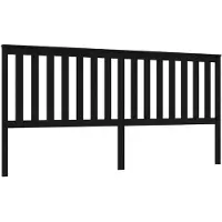 vidaXL Hoofdbord 206x6x101 cm massief grenenhout zwart