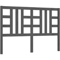 vidaXL Hoofdbord 166x4x100 cm massief grenenhout grijs
