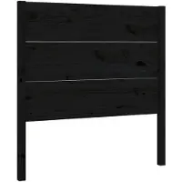 vidaXL Hoofdbord 96x4x100 cm massief grenenhout zwart