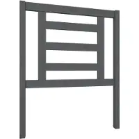 vidaXL Hoofdbord 81x4x100 cm massief grenenhout grijs