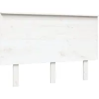 vidaXL Hoofdbord 124x6x82,5 cm massief grenenhout wit
