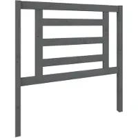 vidaXL Hoofdbord 96x4x100 cm massief grenenhout grijs