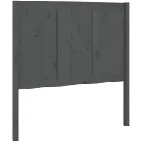 vidaXL Hoofdbord 95,5x4x100 cm massief grenenhout grijs