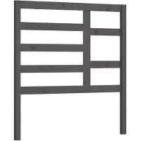 vidaXL Hoofdbord 96x4x104 cm massief grenenhout grijs