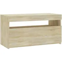 vidaXL Tv-meubel met LED-verlichting 75x35x40 cm sonoma eikenkleurig