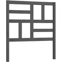 vidaXL Hoofdbord 81x4x104 cm massief grenenhout grijs