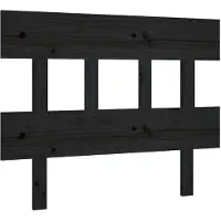 vidaXL Hoofdbord 93,5x3x81 cm massief grenenhout zwart