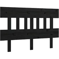 vidaXL Hoofdbord 143,5x3x81 cm massief grenenhout zwart