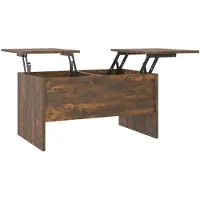 vidaXL Salontafel 80x50x42,5 cm bewerkt hout gerookt eikenkleurig