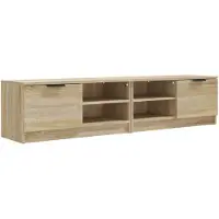vidaXL Tv-meubels 2 st 80x35x36,5 cm bewerkt hout sonoma eikenkleurig