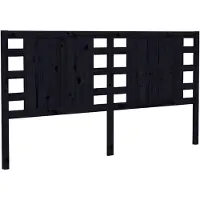 vidaXL Hoofdbord 206x4x100 cm massief grenenhout zwart