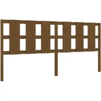 vidaXL Hoofdbord 205,5x4x100 cm massief grenenhout honingbruin