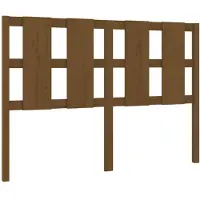 vidaXL Hoofdbord 125,5x4x100 cm massief grenenhout honingbruin