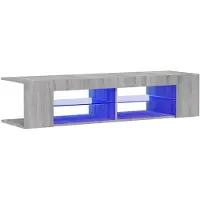 vidaXL Tv-meubel met LED-verlichting 135x39x30 cm grijs sonoma eiken