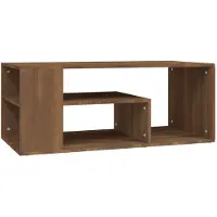 vidaXL Salontafel 100x50x40 cm bewerkt hout bruineiken