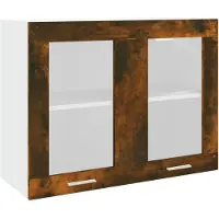 vidaXL Bovenkast Lyon 80x31x60 cm bewerkt hout gerookt eikenkleurig