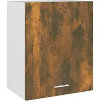 vidaXL Bovenkast Lyon 50x31x60 cm bewerkt hout gerookt eikenkleurig