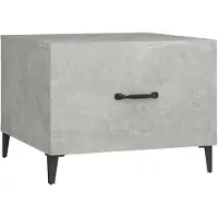 vidaXL Salontafel met metalen poten 50x50x40 cm betongrijs