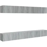 vidaXL Tv-meubelen 8 st 60x30x30 cm bewerkt hout grijs sonoma eiken