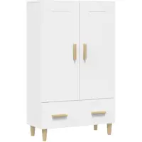 vidaXL Hoge kast 70x31x115 cm bewerkt hout wit