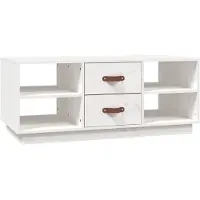 vidaXL Salontafel 100x50x41 cm massief grenenhout wit