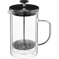Secret De Gourmet Dubbelwandige glazen cafetière - 600 mL, Transparant