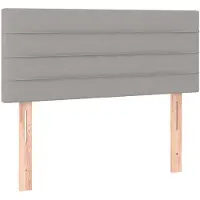 vidaXL Hoofdbord 100 x 5 x 78/88 cm stof lichtgrijs